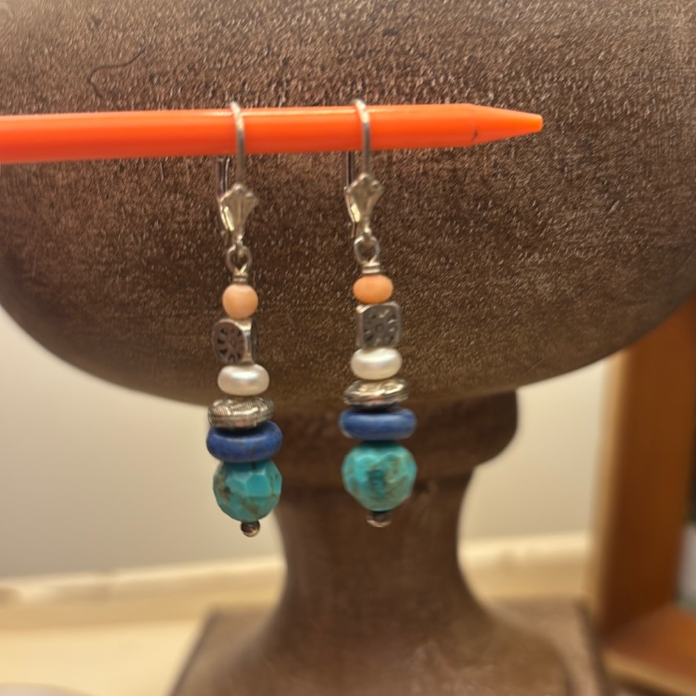 Sterling Silver Beaded Earrings
